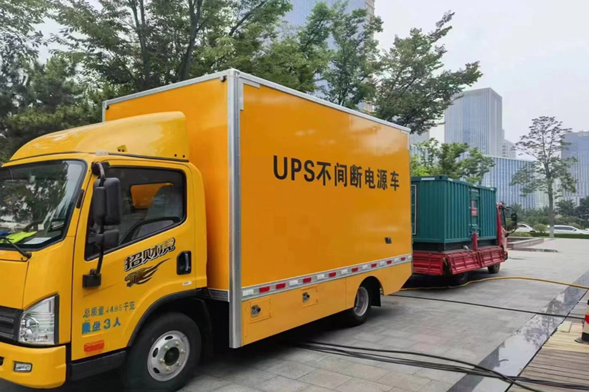 正定发电机租赁施工现场