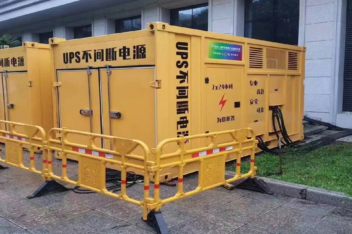 正定发电机租赁施工现场